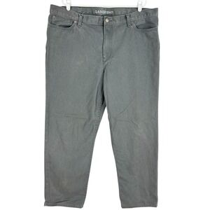 Lands End Men's Traditional Fit Grey Denim Jeans Size 44x29 Tapered Leg Cotton